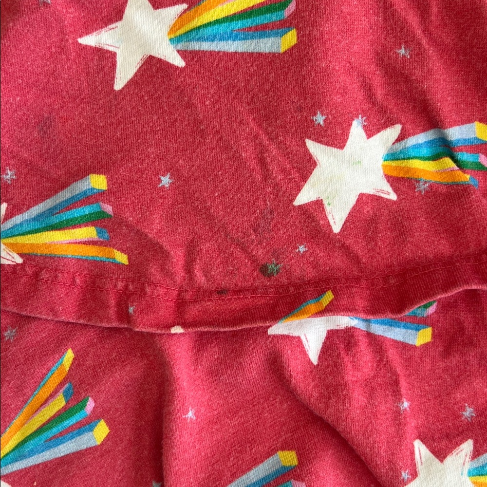 Hanna Andersson red/Pink Shooting Star Dress, two-tiered ruffles, size 4 - Picture 5 of 10